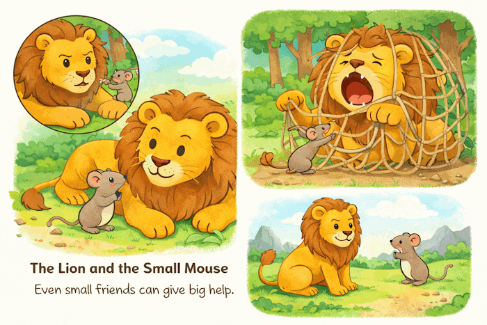 The Lion and the Small Mouse